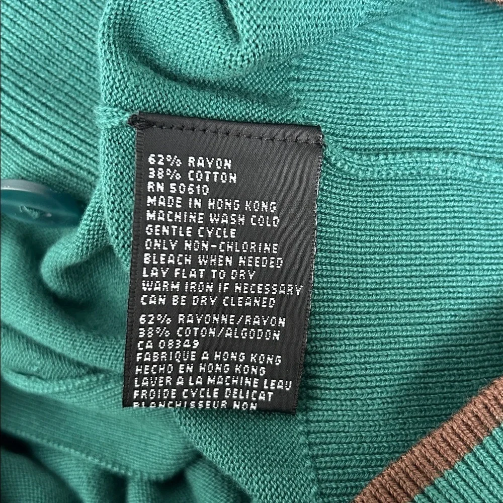 Kasper size XL jade green cardigan